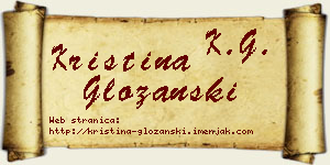 Kristina Gložanski vizit kartica